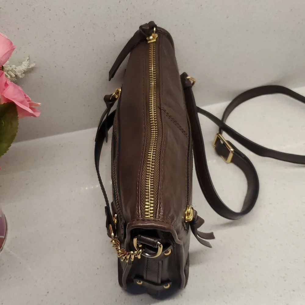 NINO BOSSI soft leather crossbody bag